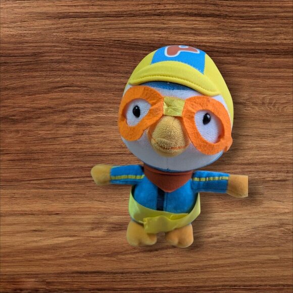 Pororo The Little Penguin Plush Toy With Yellow belt band 8" - Picture 1 of 8